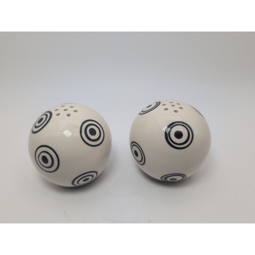 M. Bagwell Mix And Match  Black & White Salt And Pepper Shakers By Caffco